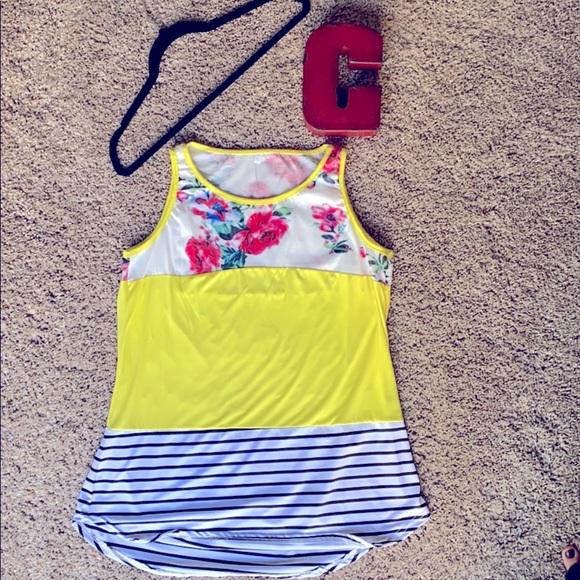 Bright color block tank top - Picture 1 of 3